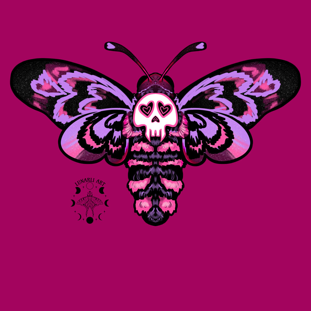 ✶ DEATH&#39;S HEAD HEARTMOTH (BACK) ✶
