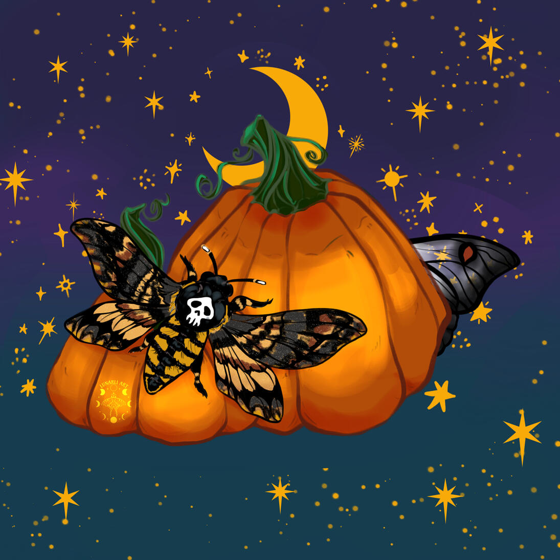 ✶ HALLOWEEN PUMPKIN MOTHS (DEAHT'S HEAD) ✶