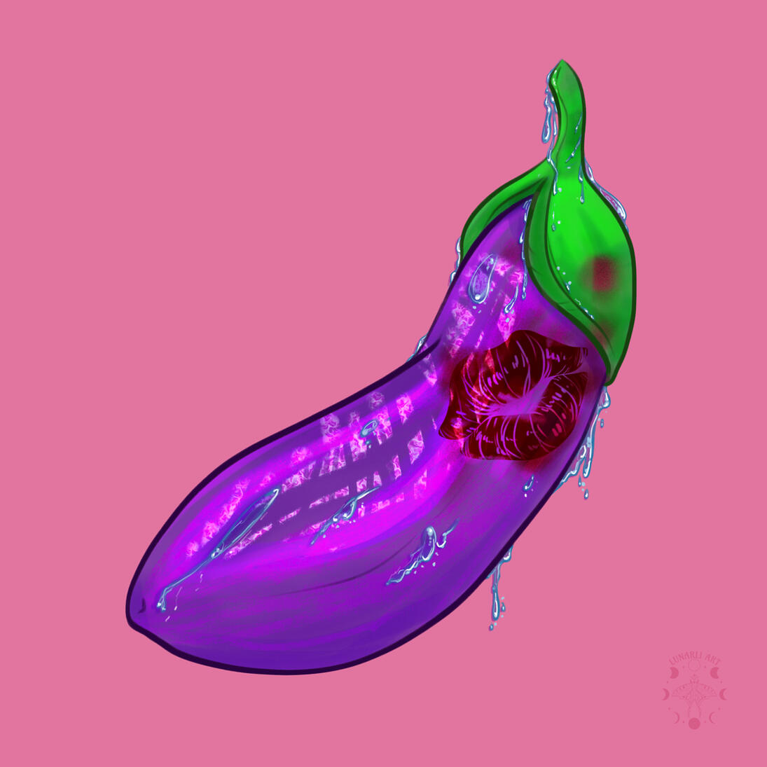 ✶ FRUITY STICKERS: EGGPLANT ✶
