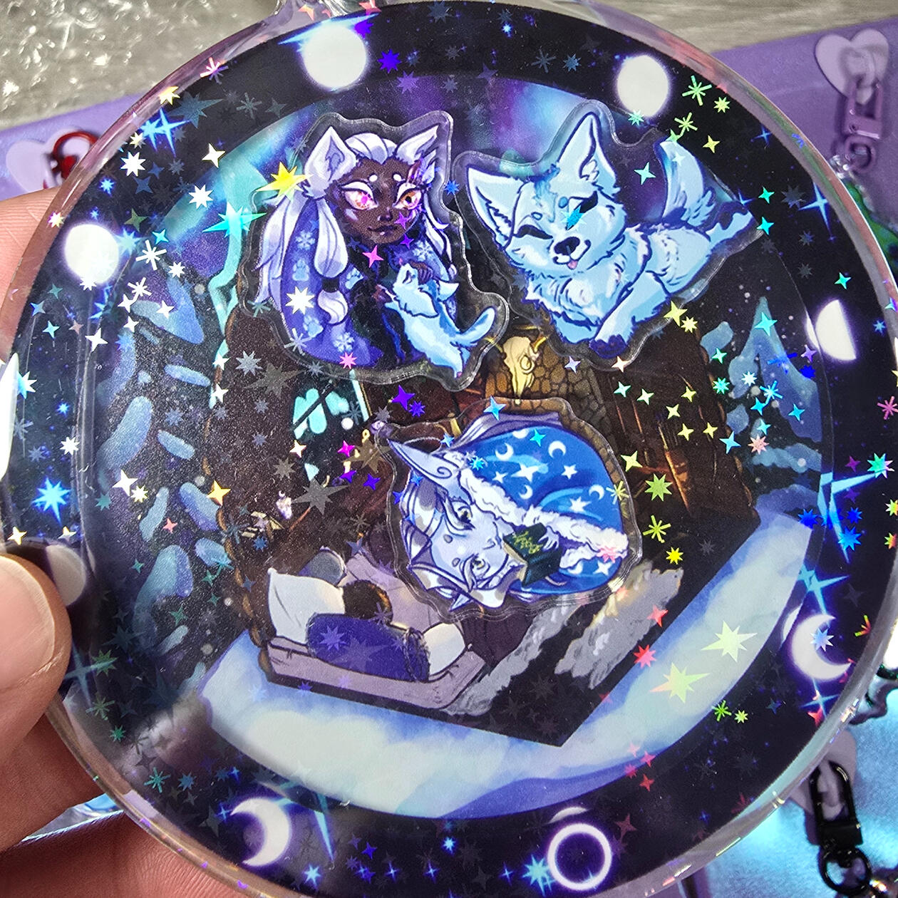 Winter Cabin Shaker Charm (Arì&#39;luanae, Taraghlan, and Aurora)