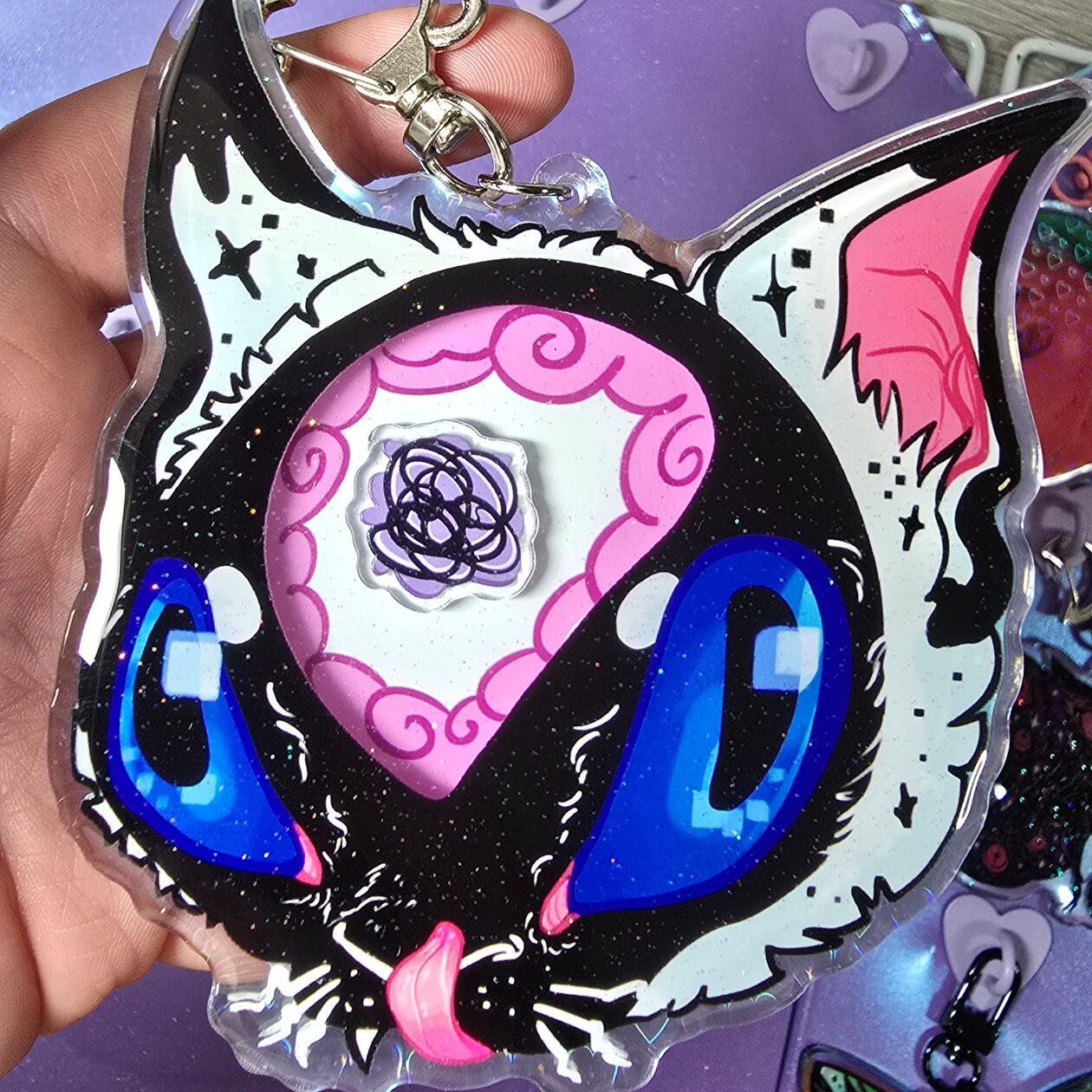 No Thoughts Chenille Shaker Charm