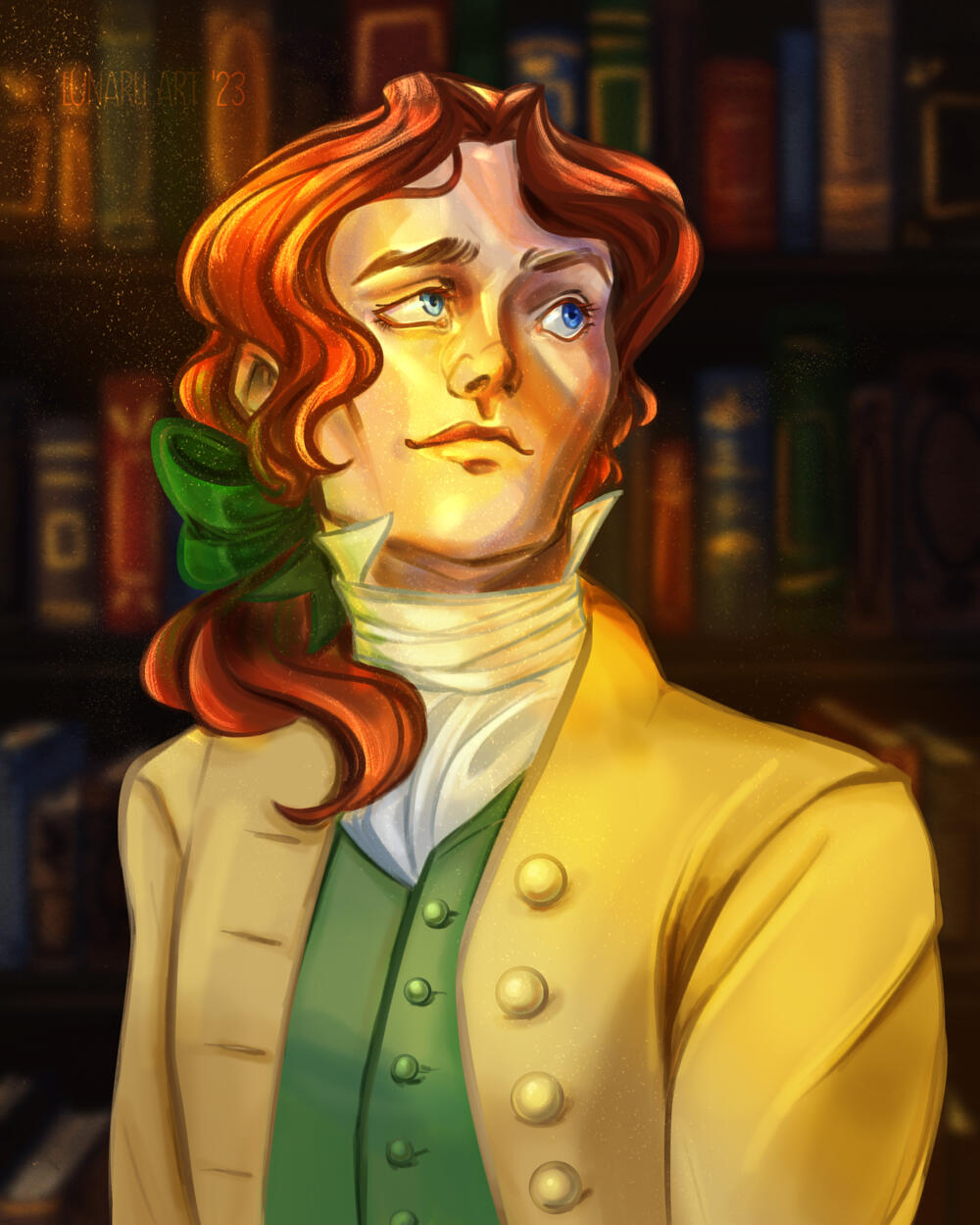 Rendered Portrait with Detailed Background: $250